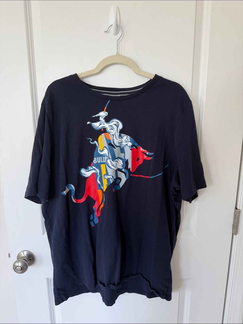 Puma Black Short Sleeve Tee with Multicolor Bull Graphic